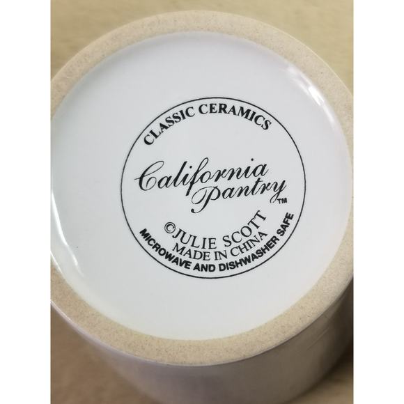 California Pantry Coffee Mug Teacup 11oz Julie Scott 2009 4 1/2" Drinkware x2 - Picture 15 of 16